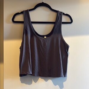 Charcoal Gray Women's Cropped Tank Top